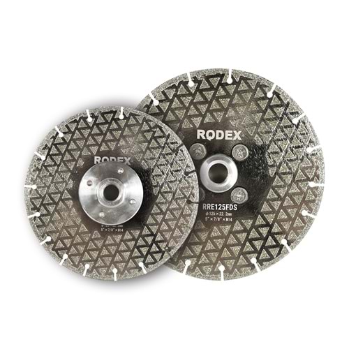 RODEX FLANŞLI ÇİFT TARAF SERAMİK KESME TEPSİ KESİK 115*M14 SİLVER RRE115FDS