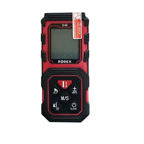 RODEX YATAY-DİKEY LAZER METRE 40M KIRMIZI-SİYAH RHT0610040