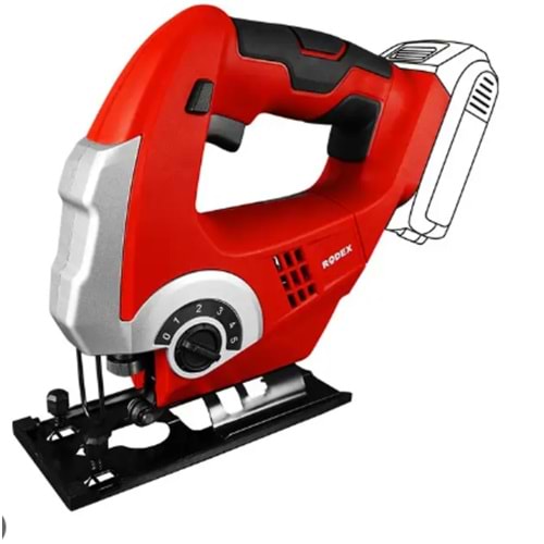 RODEX ÇANTALI AKÜLÜ DEKUPAJ TESTERE 18 MM 0-2600 RPM 20V KIRMIZI RPX2520