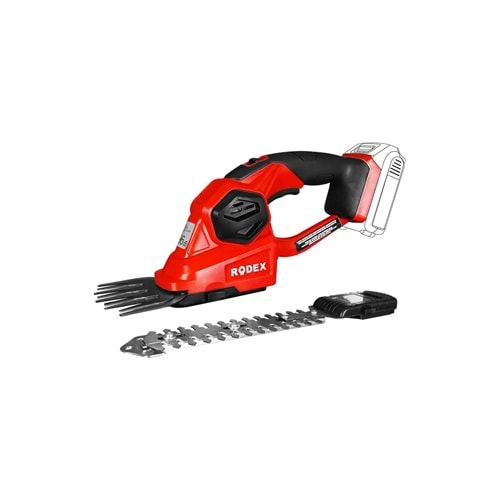 RODEX AKÜLÜ ÇİM MAKASI ÇİT BUDAMA 20V 199 MM 1200 RPM RPX2620