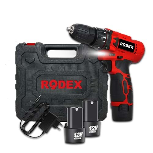 AKÜLÜ MATKAP 12V/1.5A 10MM 350/1300RPM RODEX RDX3322