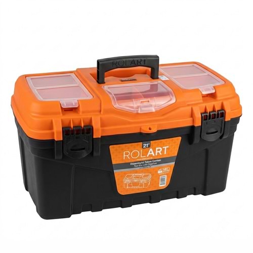 TAKIM ÇANTASI-PLASTİK-21 ''-ROLART-SİYAH /TURUNCU