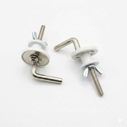 TUVALET KAPAK VİDASI ALTTAN SIKMALI STD KROM ADL