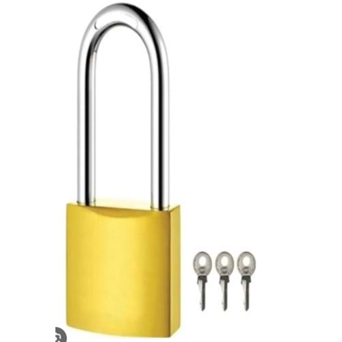 ÖZTAŞ UZUN ASMA KİLİT 63 MM SARI