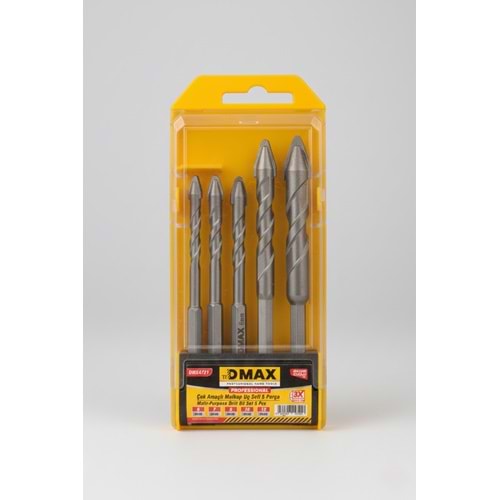 BİTS MATKAP UÇ SET ÇOK AMAÇLI 5 PARÇA 6-7-8-10-12 DMAX