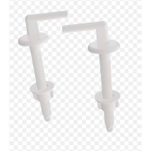 TUVALET KAPAK VİDASI ÜSTTEN SIKMALI BEYAZ PLASTİK