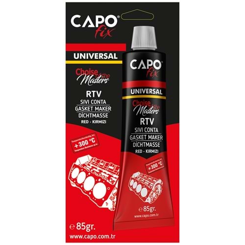 CAPOFİX SIVI CONTA + 300 DERECE 85 GR KIRMIZI