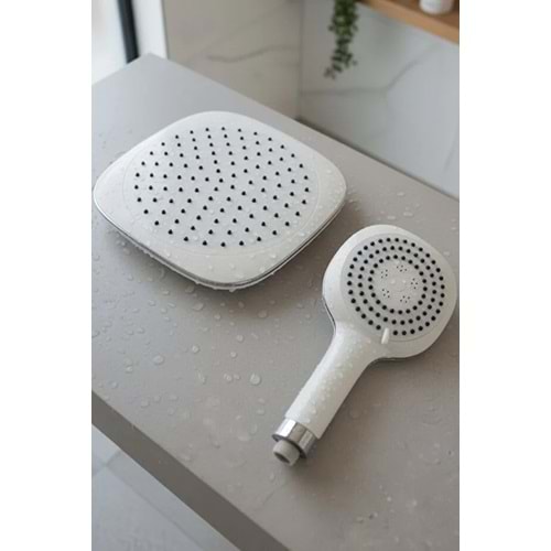 DUŞ SÜZGECİ ROBOT 2Lİ SET VENEDİK KROM BEYAZ YAŞ