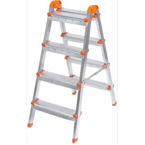 MERDİVEN ÇİFT ÇIKIŞ GALVANİZ 7 BASAMAK SİLVER PERİLLA