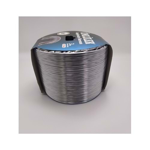 ASPİRATÖR BORUSU ALÜMİNYUM 3 MT*127 MM SİLVER ÜNLÜLER