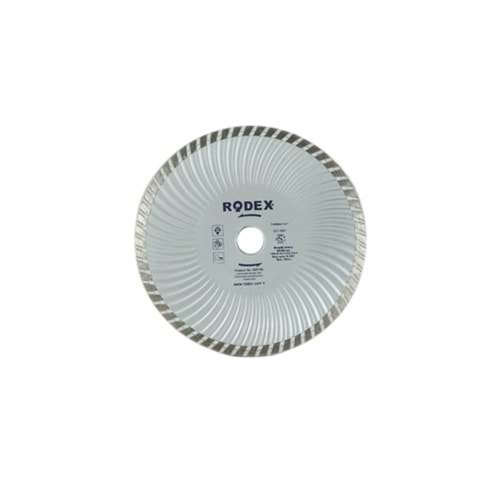 RODEX DALGALI GÖVDE TİP TURBO KANALLI ELMAS TESTERE 180 MM GRİ RRT180