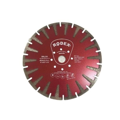 RODEX ELMAS TURBO T SERAMİK KESME TEPSİ 230*22.23 KIRMIZI RRL230