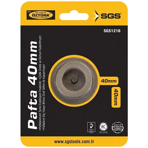 BORU PAFTA KAFASI PPRC YEDEK KAFA 40 MM GRİ SGS