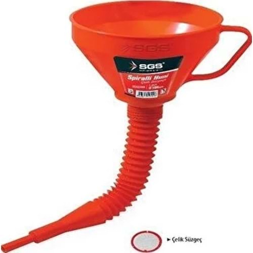 SGS SPİRALLİ ÇELİK SÜZGEÇ HUNİ 1.2 LT 160 MM KIRMIZI