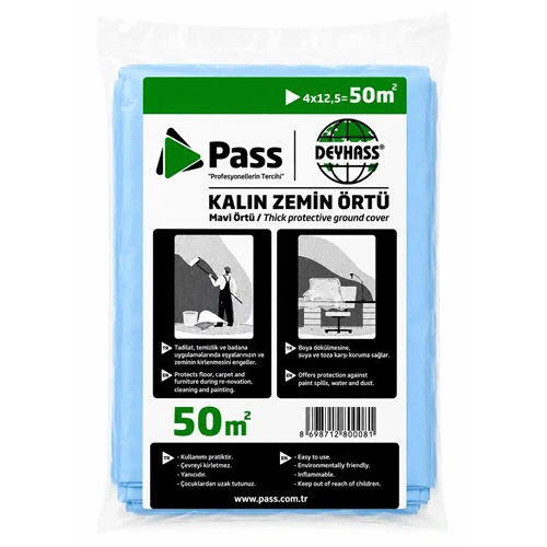 KORUYUCU ÖRTÜ KALIN 4*12,5=50 M MAVİ PASS