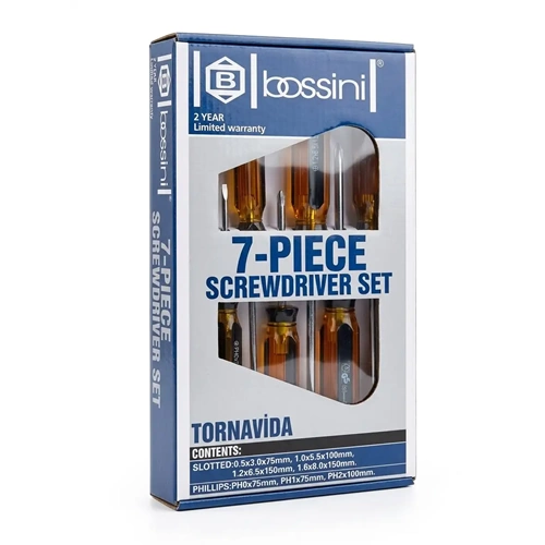 TORNAVİDA SET DÜZ YILDIZ 7 PCS TURUNCU-SİYAH BOSSİNİ