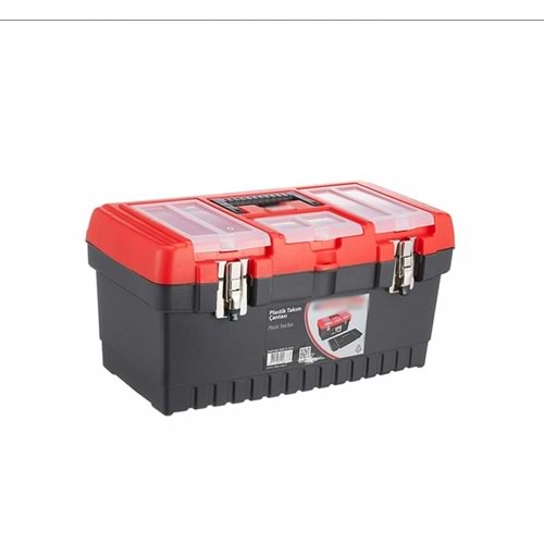 TAKIM ÇANTASI METAL KİLİTLİ 16'' KIRMIZI-SİYAH BUL-MAX