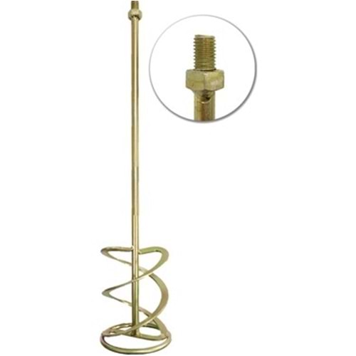 ALÇI BOYA KARIŞTIRICI VİDALI M14*600 MM SARI ADL