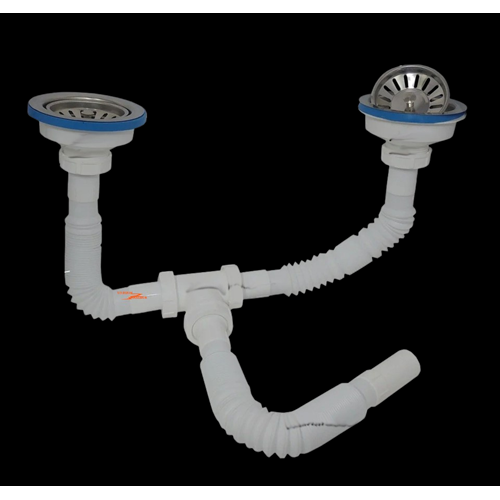 EVYE SİFONU ÇİFTLİ ÇÖPMAK TAŞMASIZ BEYAZ ÖZBEST