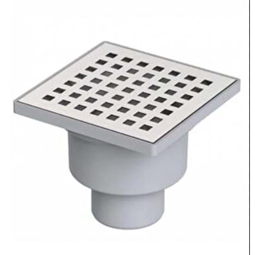 ÖZBEST ALT ÇIKIŞ 50 YER SÜZGECİ KROM 15*15 2 İNÇ KROM