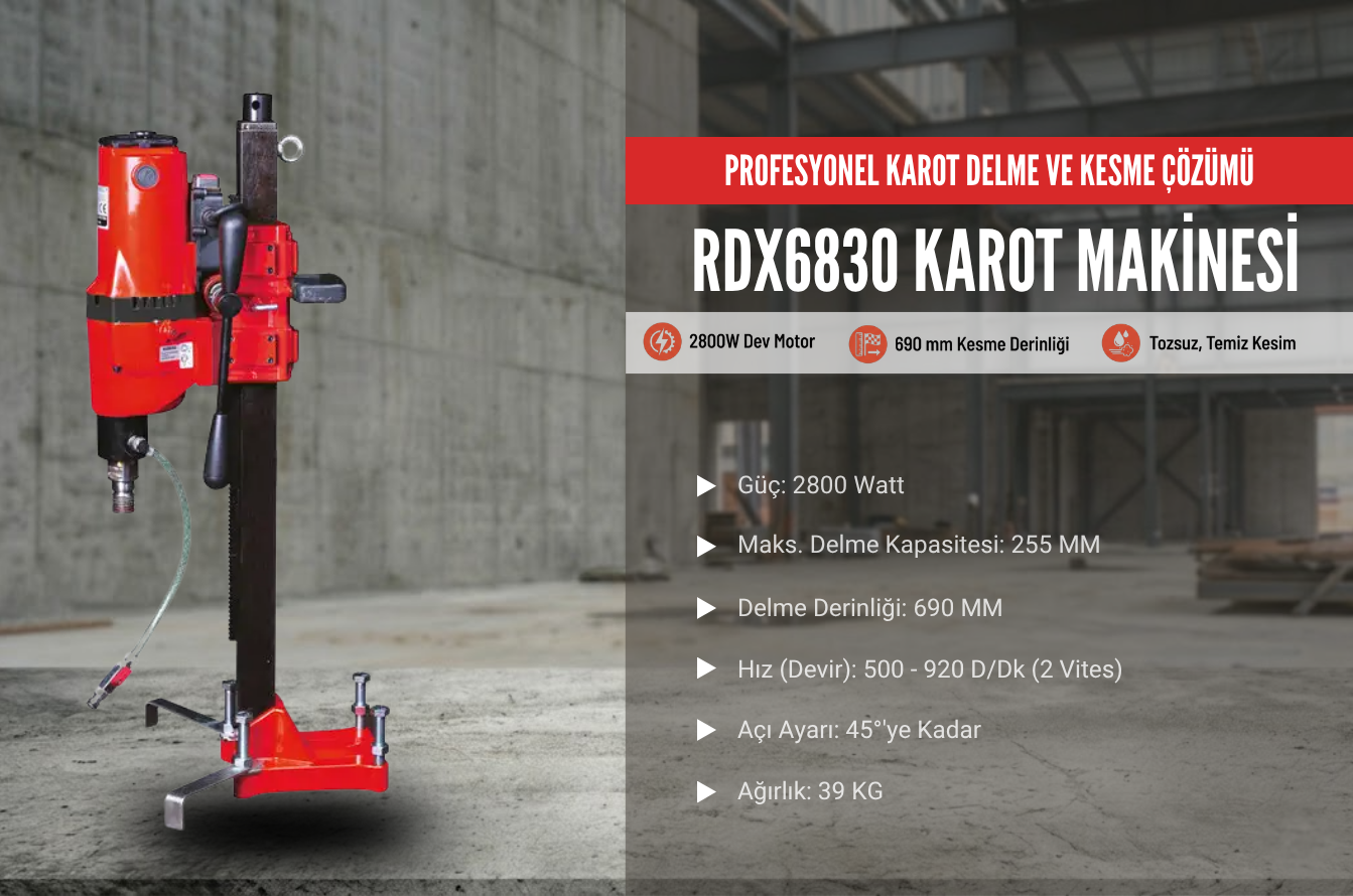 Rodex RDX6830 Karot Makinesi