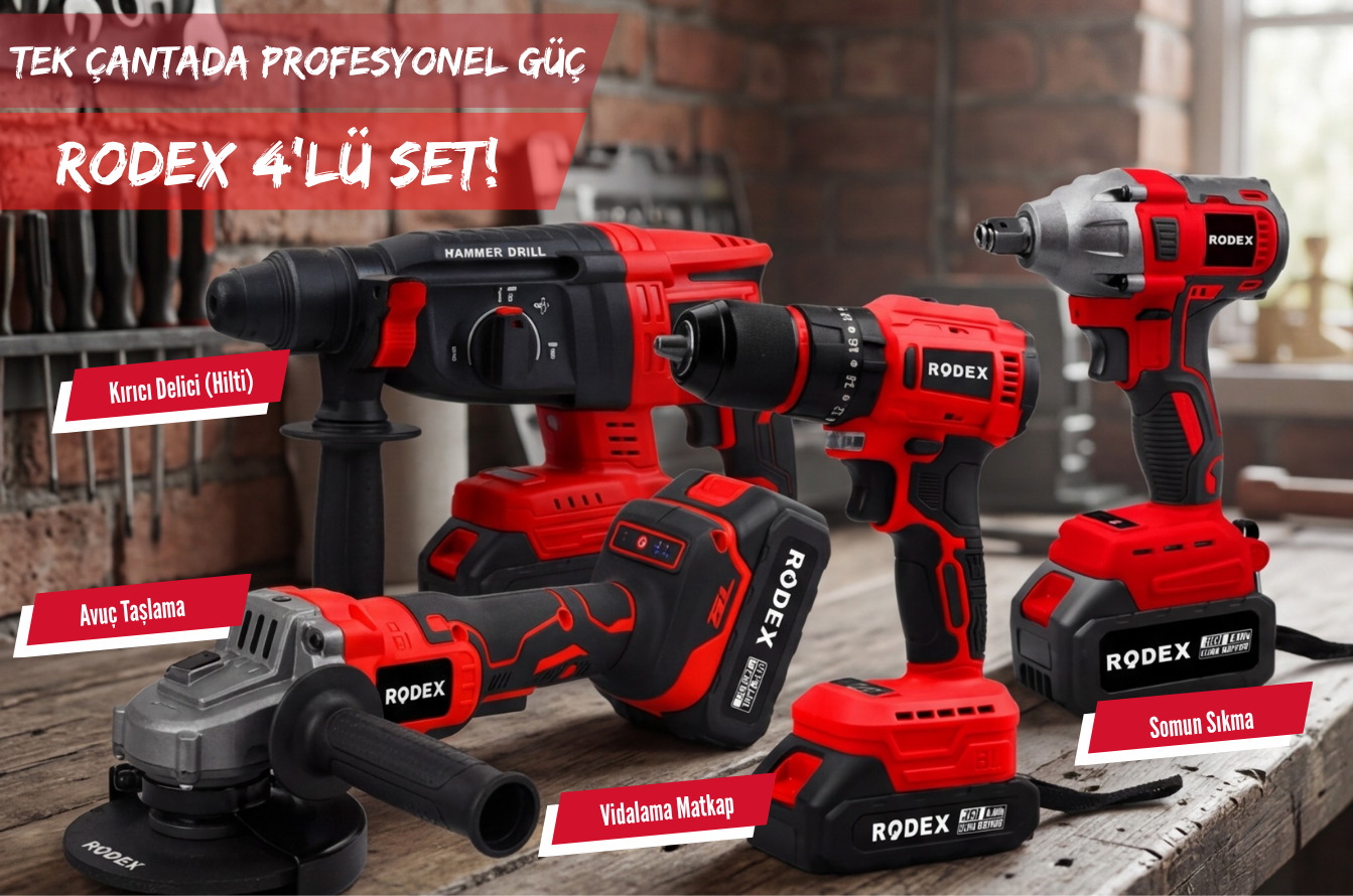 Akülü 4 lü Makine Seti