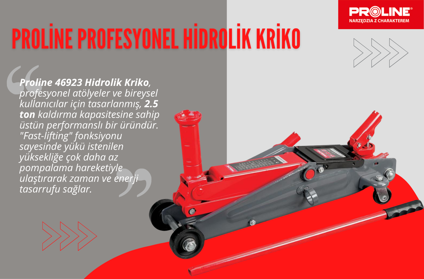 Proline Profesyonel Hidrolik Kriko - 2.5 Ton (Quick-Lift)