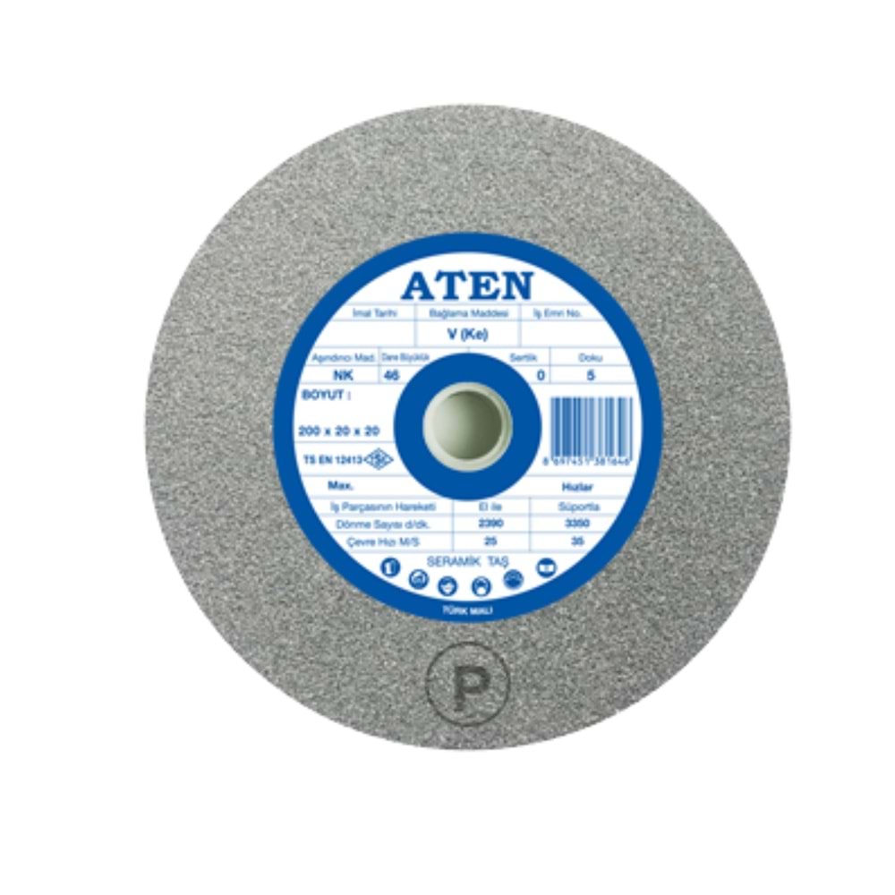 ATEN TAŞLAMA BİLEME TAŞI 200*20*20 GRİ