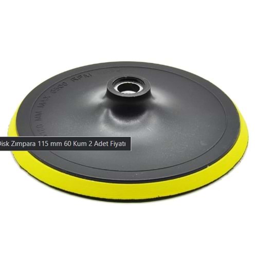 YUVARLAK ZIMPARA DİSKİ 115 MM SARI ADL