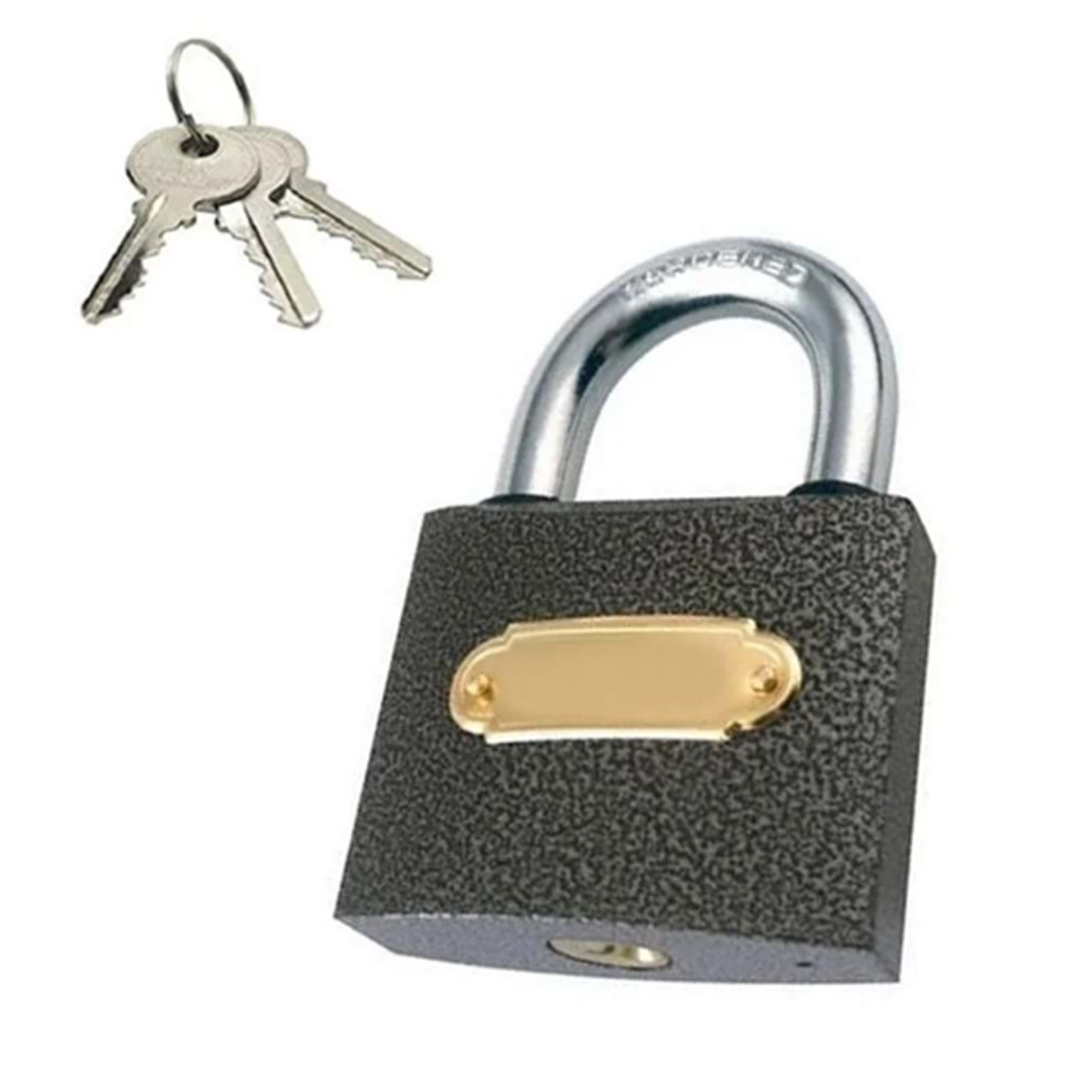 CMC KISA HALKA ASMA KİLİT 50 MM GRİ