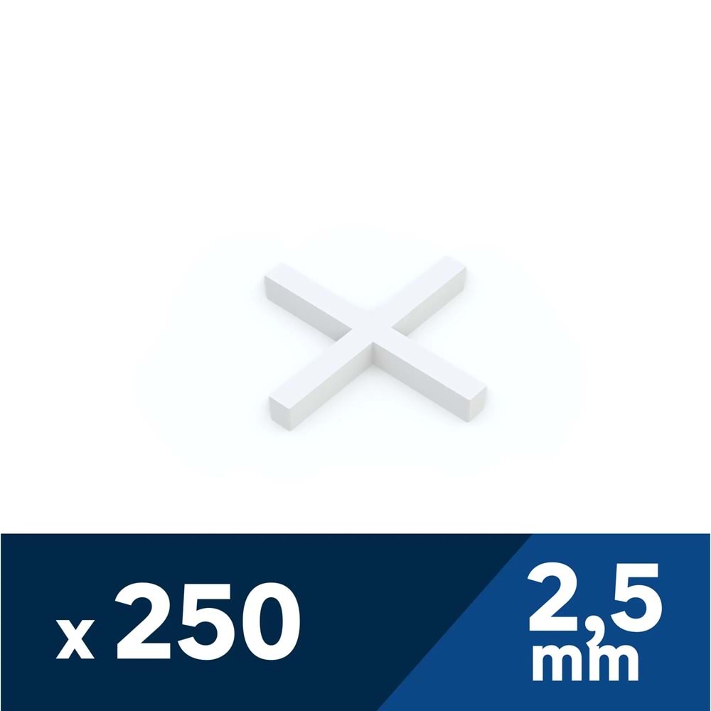 CROISILLONS FAYANS DERZ ARTISI 250'Lİ 2.5 MM BEYAZ