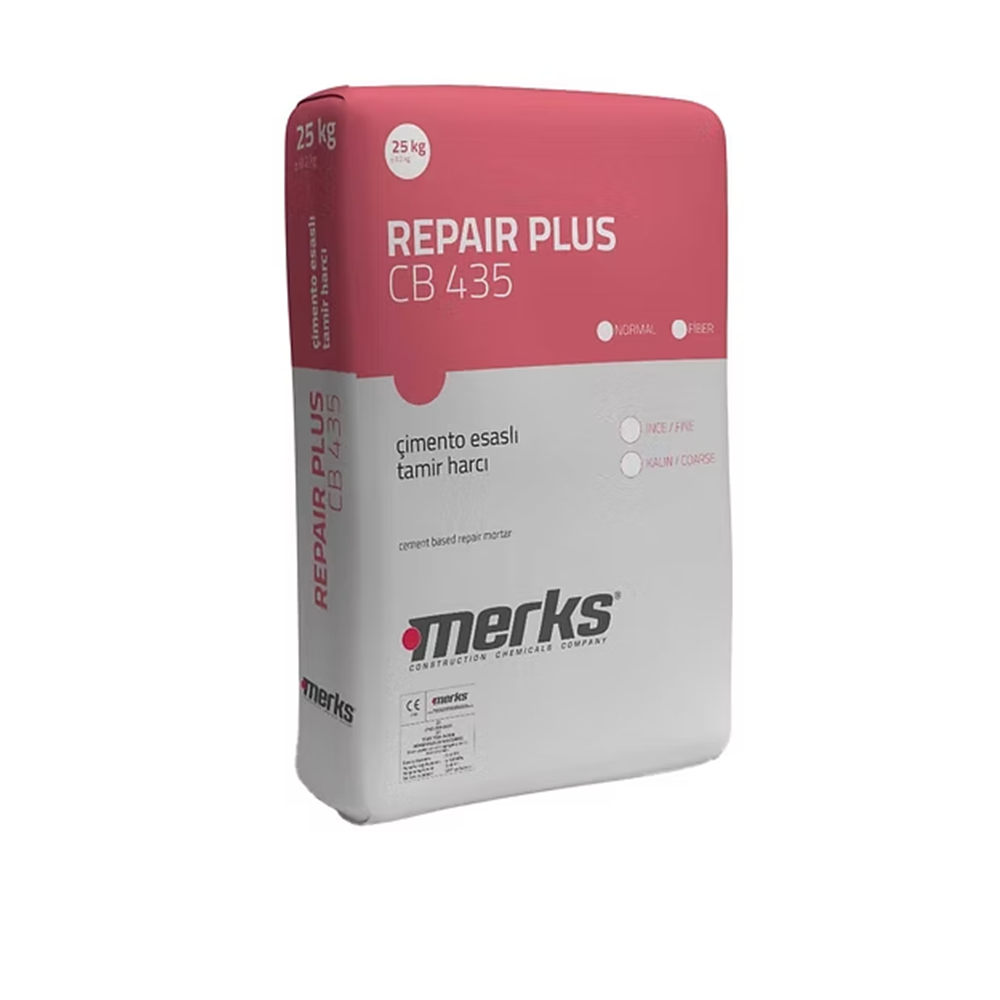 TAMİR HARCI - REPAIRPLUS CB 435 FİBER İNCE PLUS FİBER İNCE 25 KG GRİ MERKS