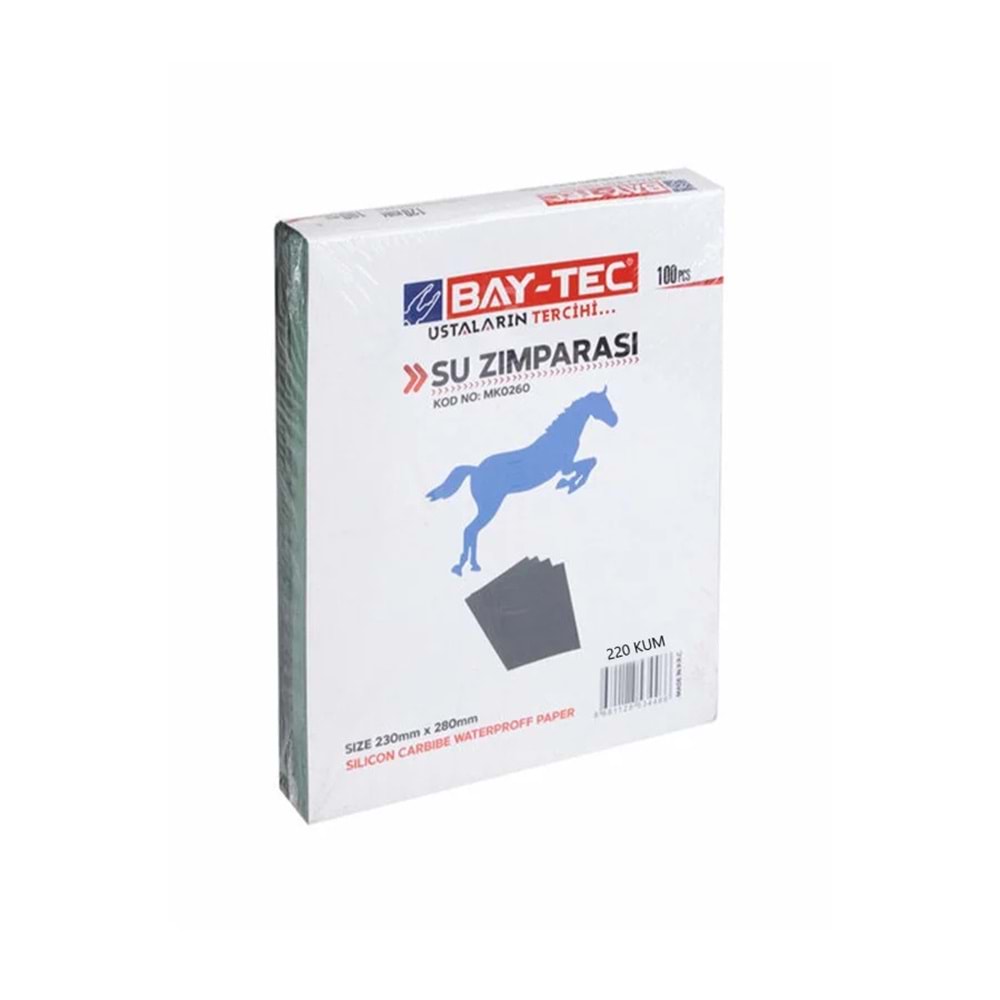 SU ZIMPARASI 23*28 CM P220 KUM SİYAH BAY-TEC