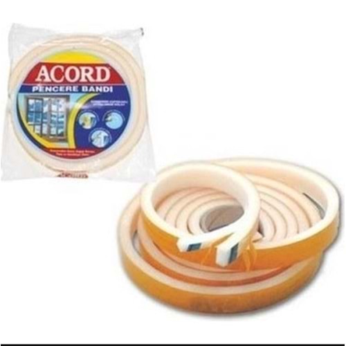 PENCERE BANDI YAPIŞKANLI 9*9MM*5.20 MT SARI ACORD