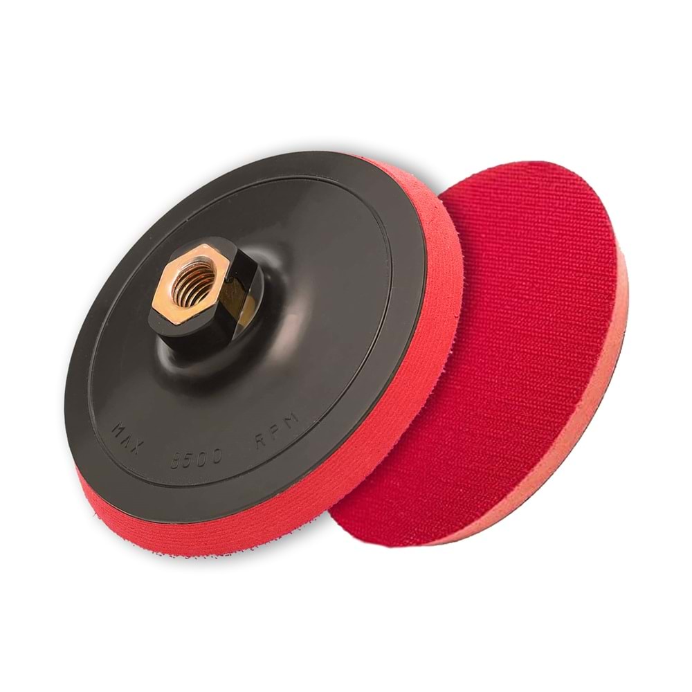 CIRTLI DİSK ZIMPARA TABANI-PED-115 MM METRİK14 VİDA RZP115