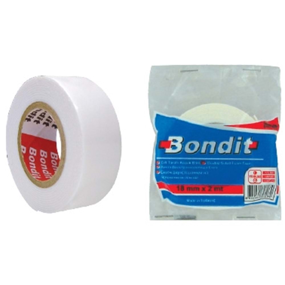 AYNA BANTI ÇİFT TARAF 18MM*2 MT BEYAZ BONDİT