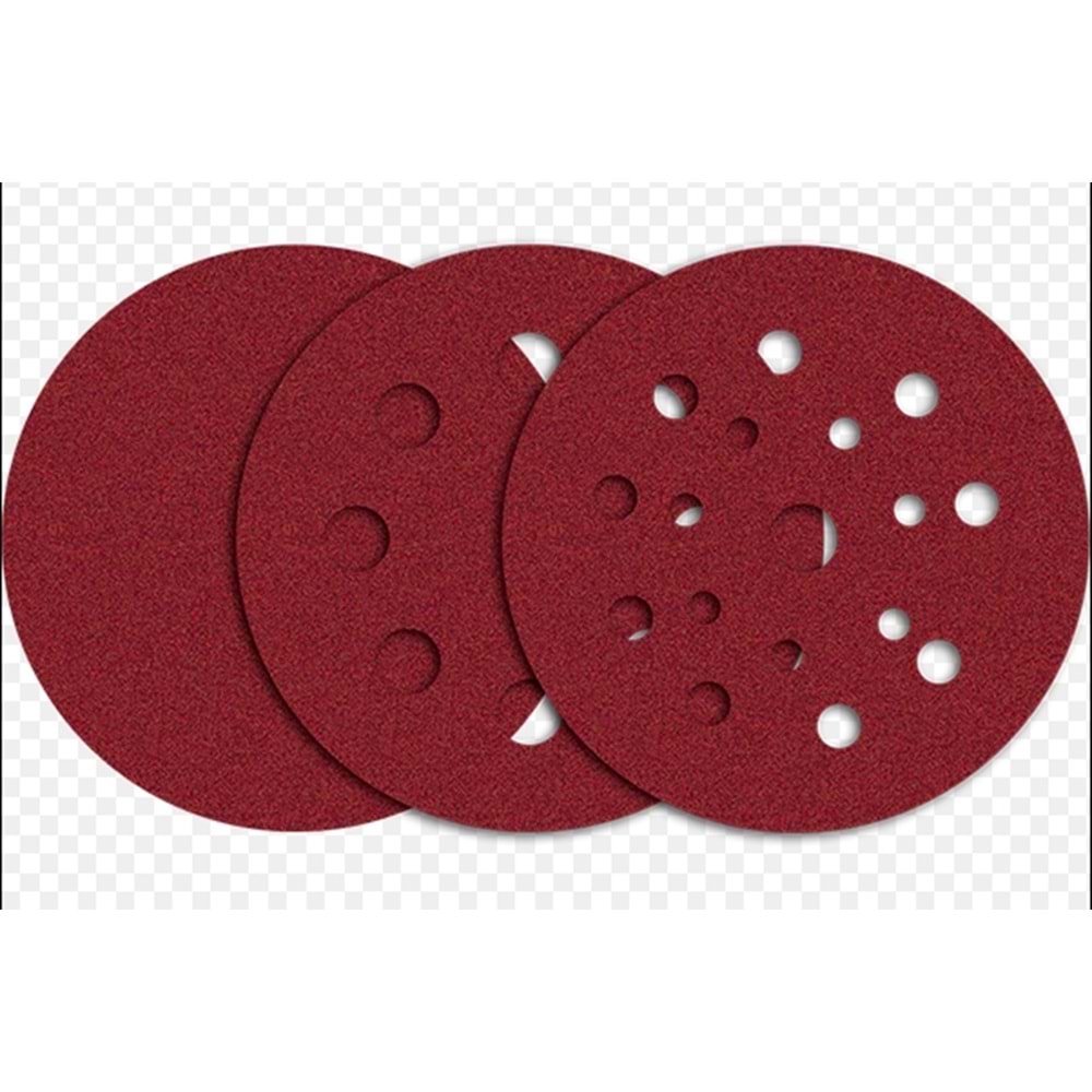 CIRTLI ZIMPARA PEDİ-DELİKLİ-225 MM 240 KUM-RODEX-KIRMIZI ZDSM22524