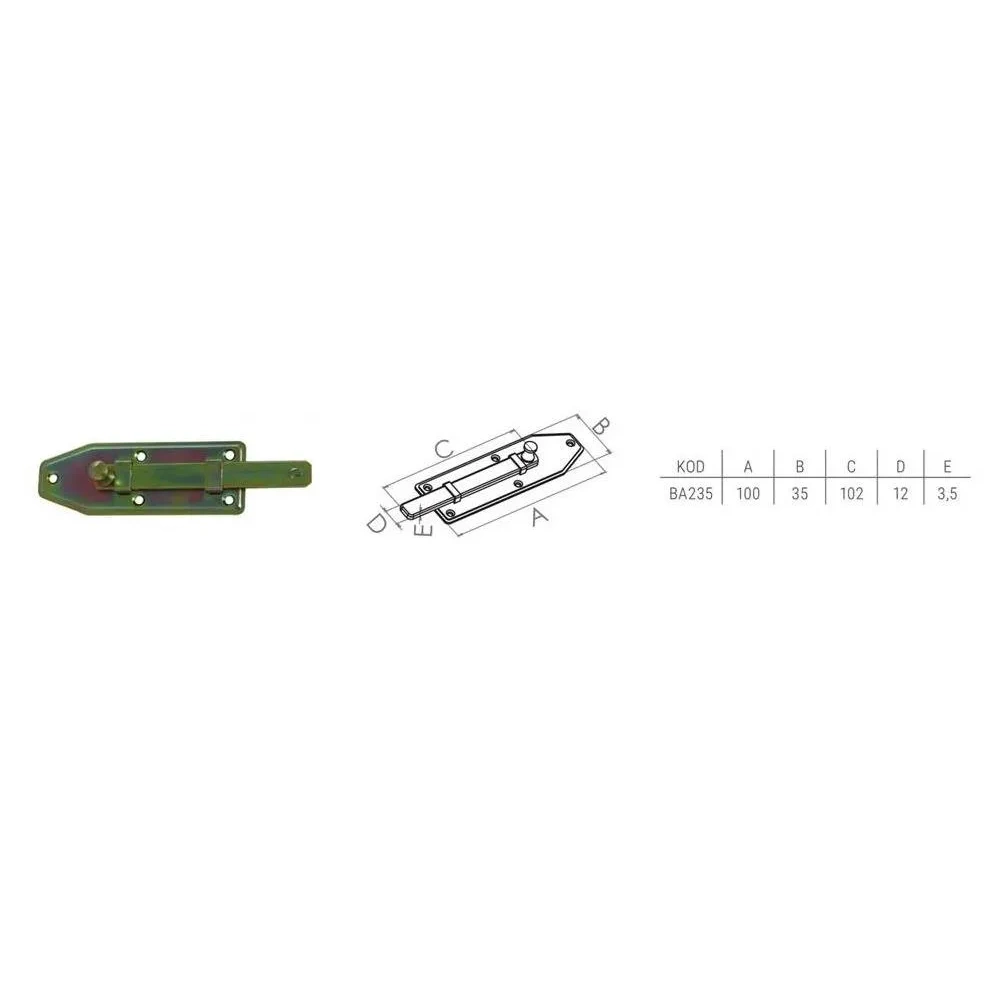 MAVZER SÜRGÜ LÜX SÜPER NO:35*100 MM SARI BEŞEL