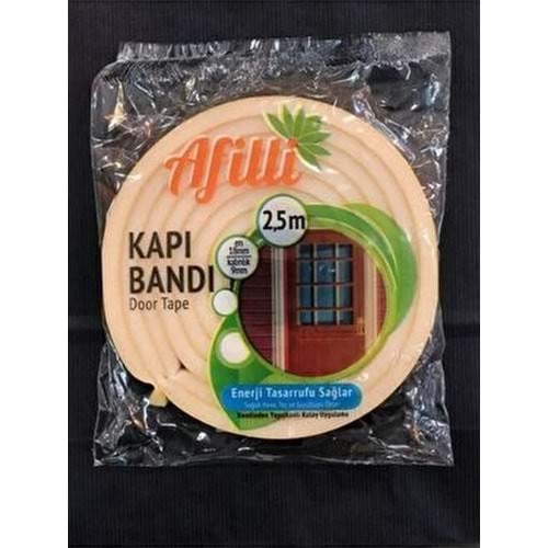 KAPI BANDI SÜNGER 18*9 MM-2.5 MT BEYAZ AFİLLİ