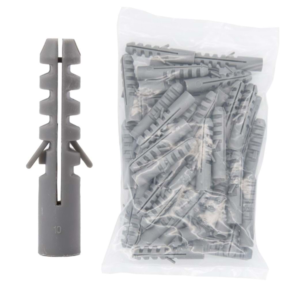 ROPLAX - DÜBEL PAKET-50 ADET-10MM-WORK-İT-GRİ