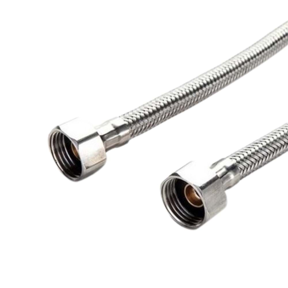 YRNT DİŞİ-DİŞİ KROM FLEX 1/2*3/8 60 CM BEYAZ