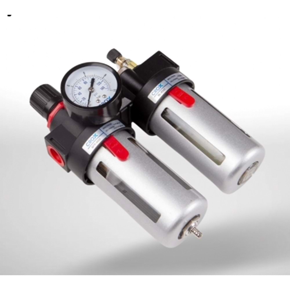 ŞARTLANDIRICI İKİ FİLTRE PNEUMATİC 1/2 SİLVER CROX